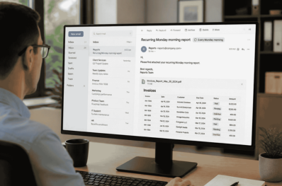Custom scheduled reports delivered automatically to your inbox