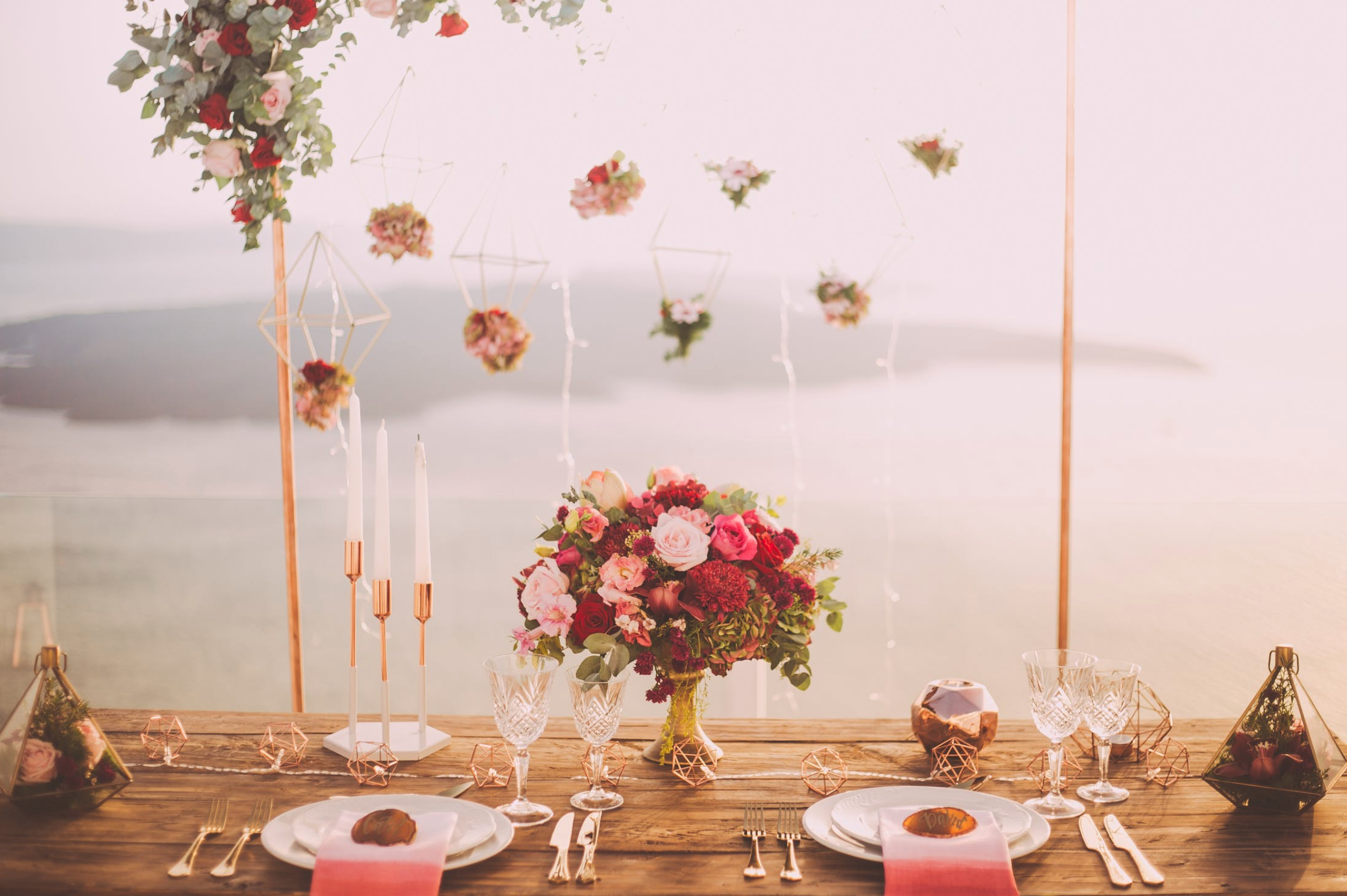 Wedding centerpiece designed by a New York City florist