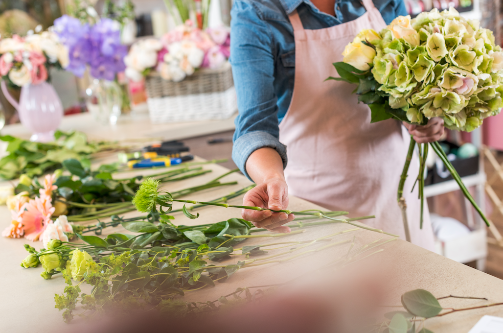 Floral arrangement created for a bar mitzvah celebration
