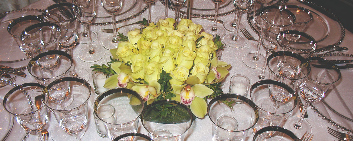 Floral table centerpiece created for a special event