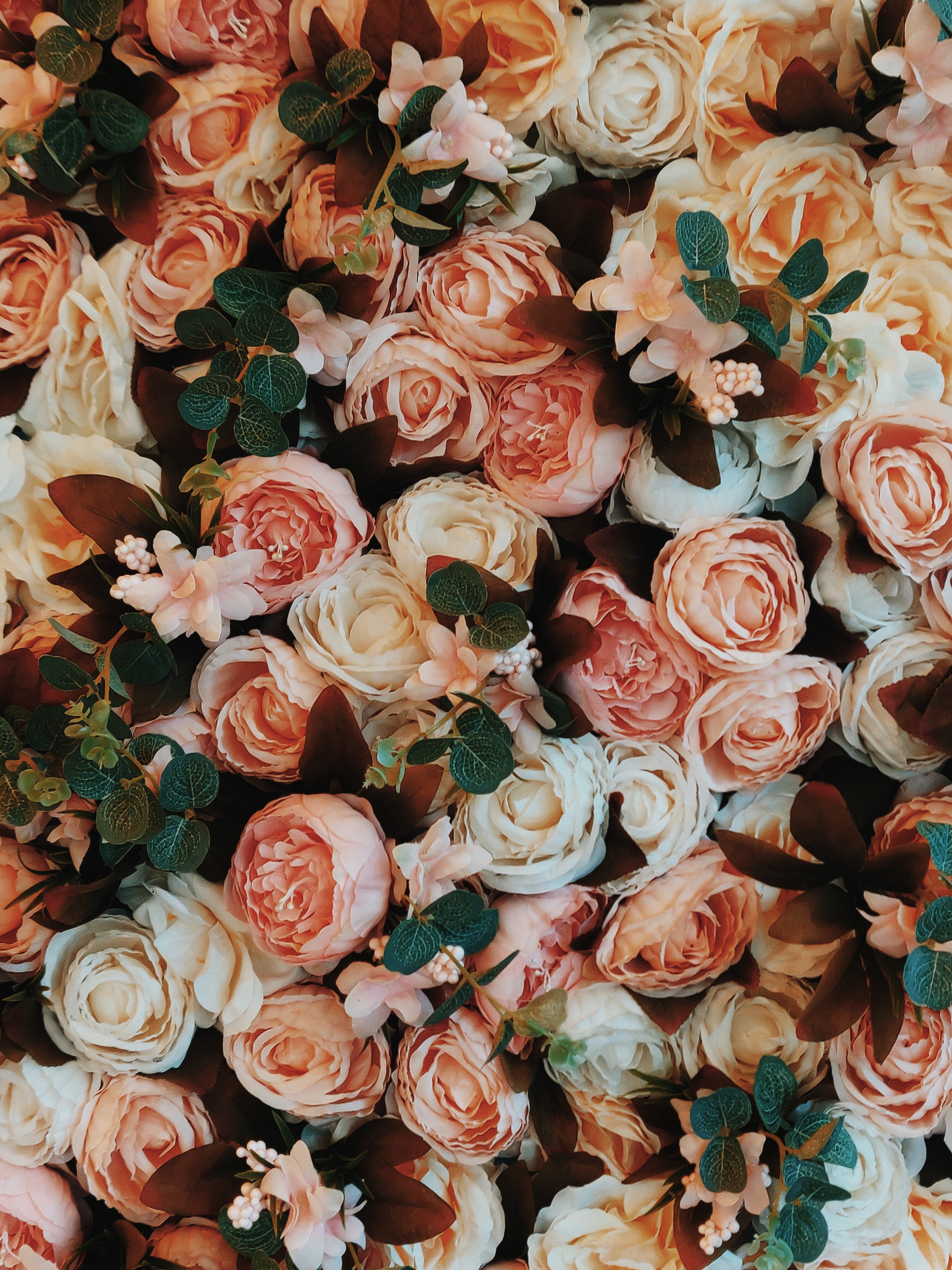 Bouquet of peach roses from a New York City florist