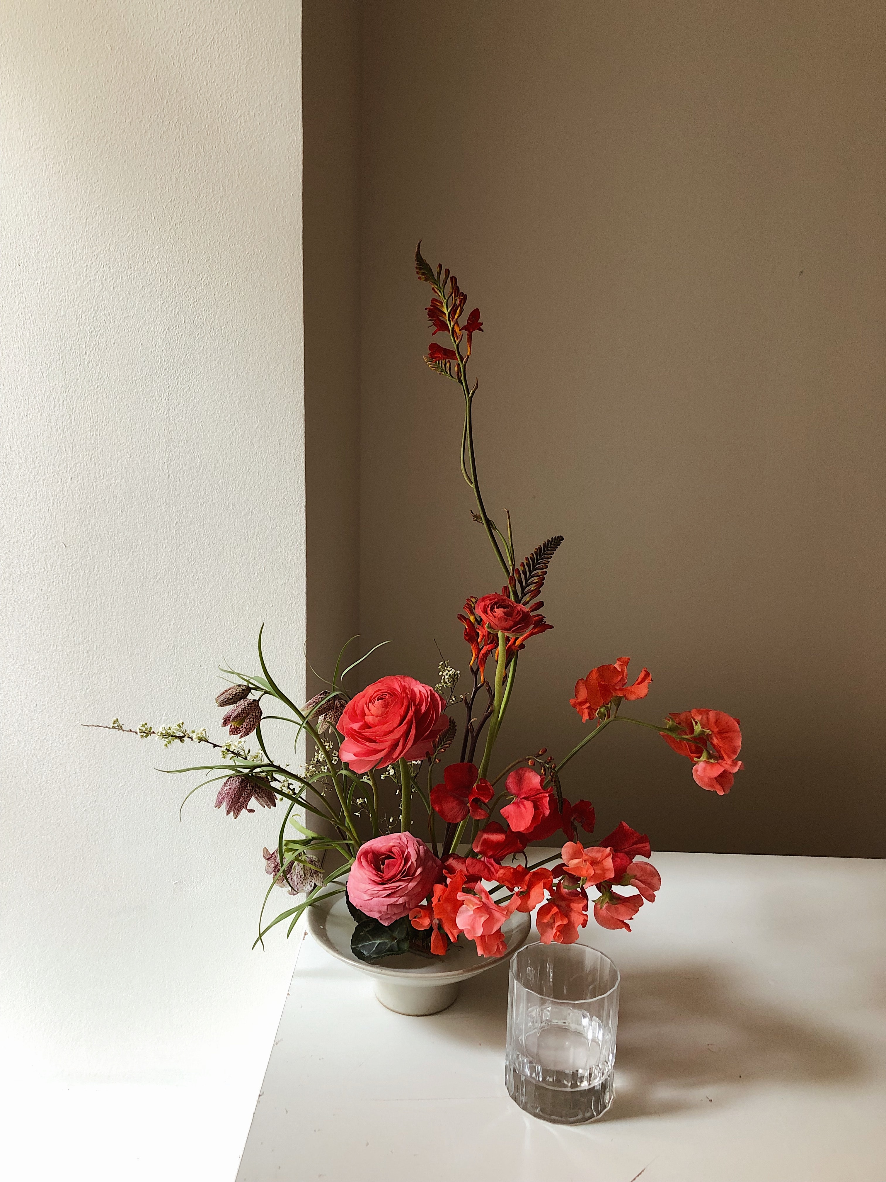 Fresh flower arrangement for a Wall Street office