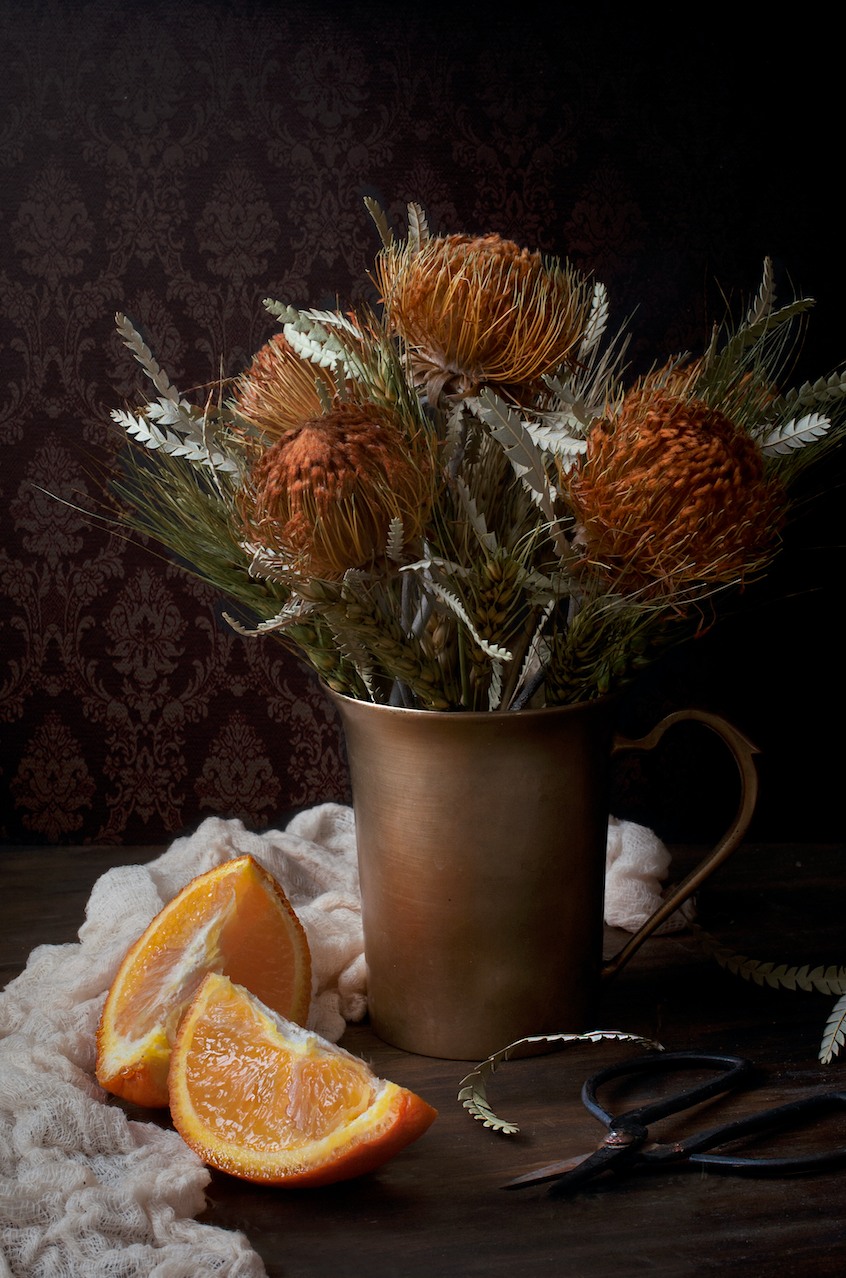 Fall flower arrangement for the autumn season