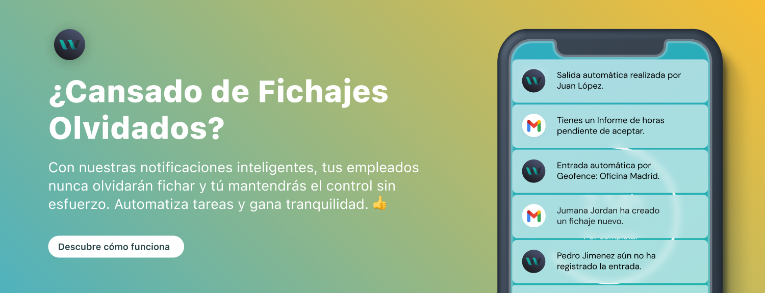 Banner alertas — 700€ de multa por dos meses sin fichar