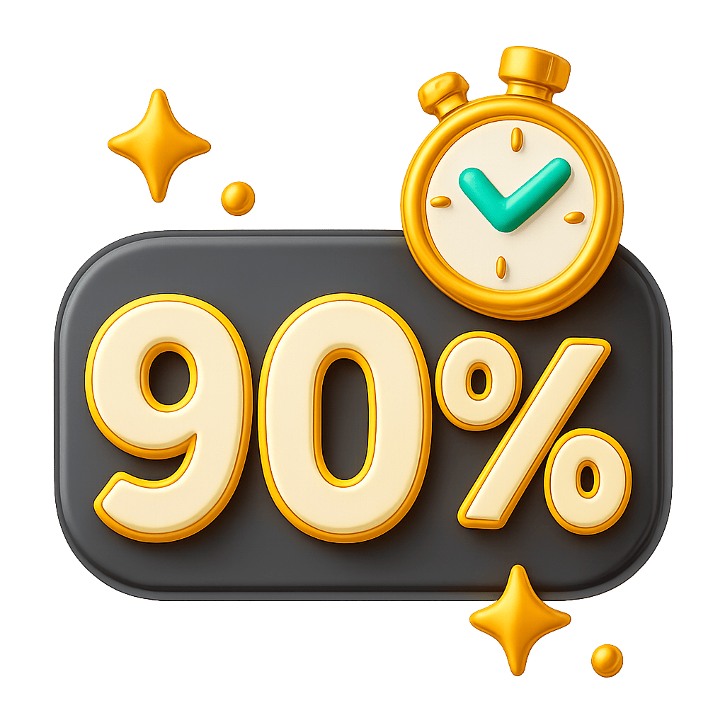 90% reduccion de tiempo icon