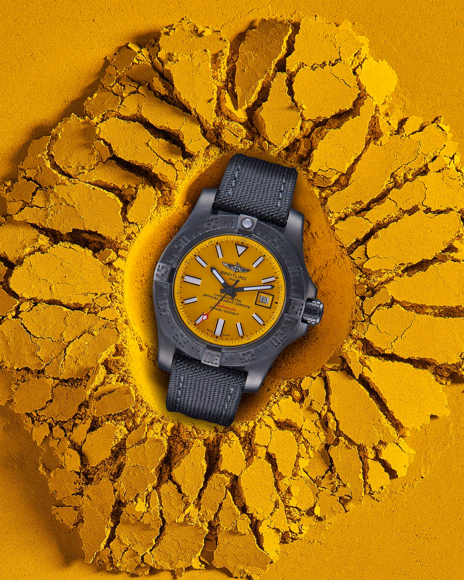 Image créative de la montre Breitling - Photographe de montres Philippe Hahn