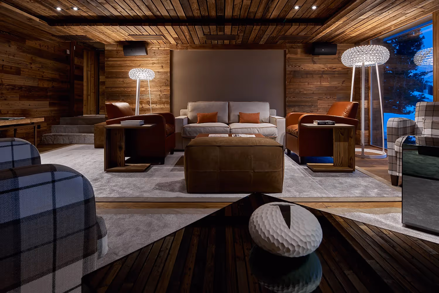 Photo du salon du Chandolin Boutique hôtel dans le valais suisse