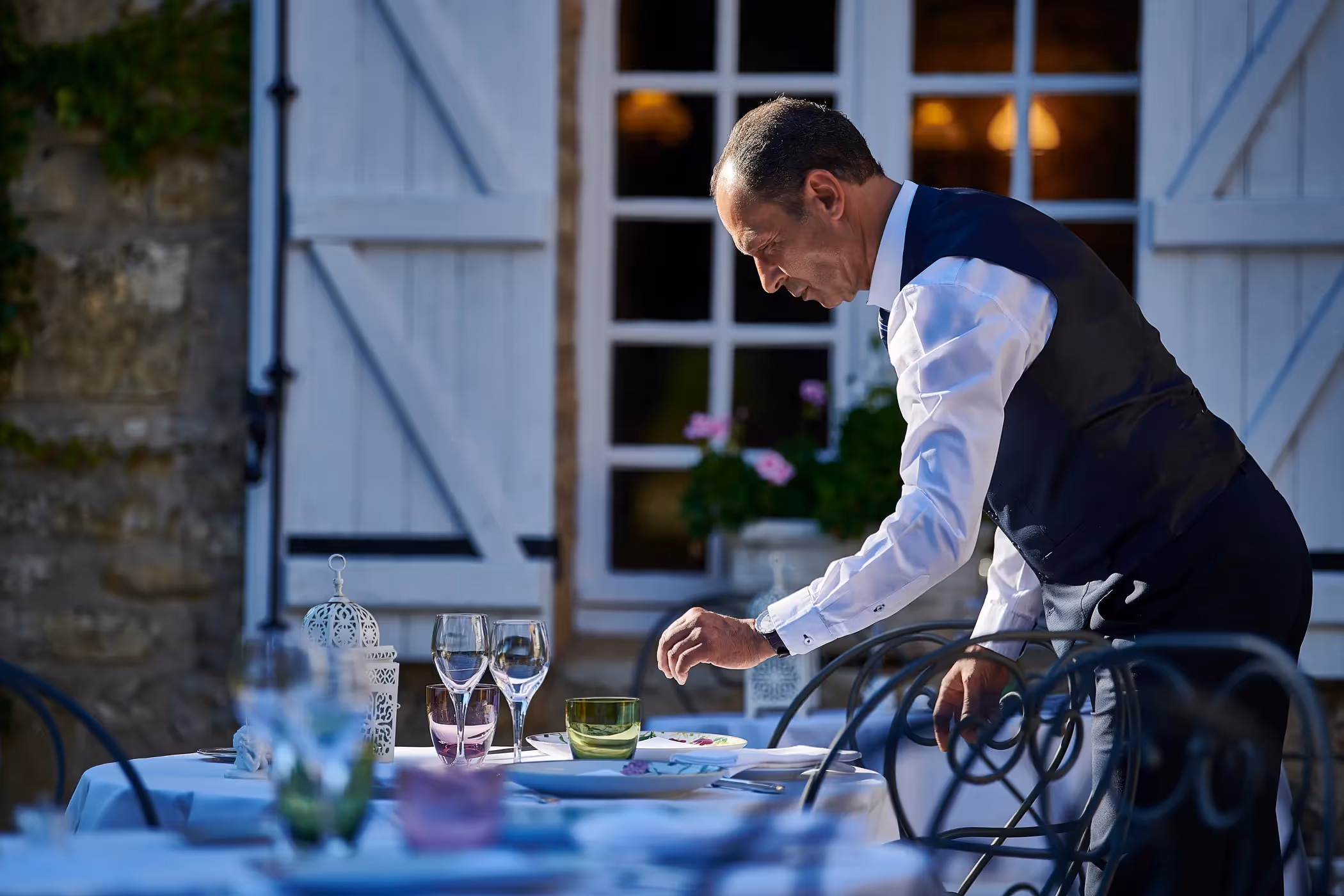 service à table hotel restaurant la métairie en Dordogne