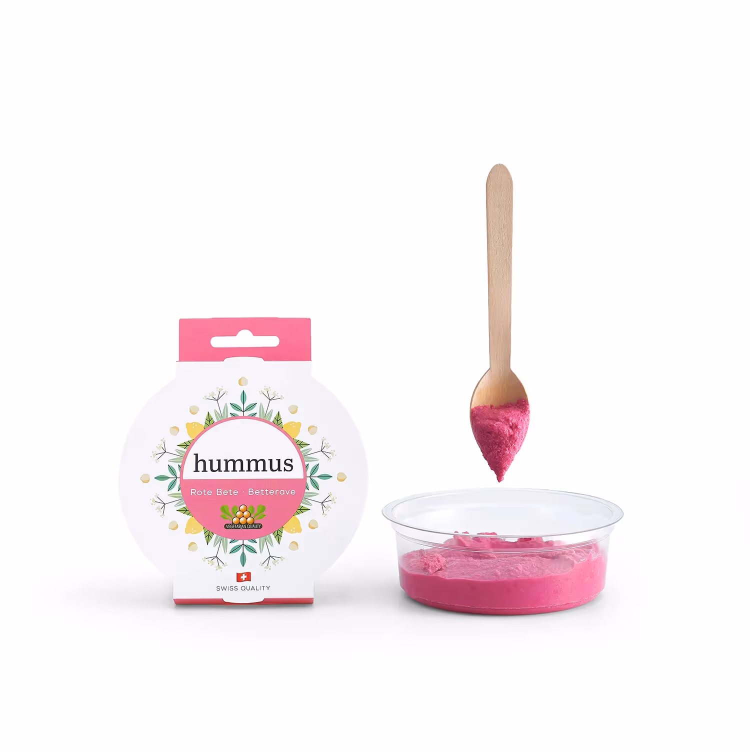 Photographie de packaging culinaire pour Vegetarian Quality Suisse
