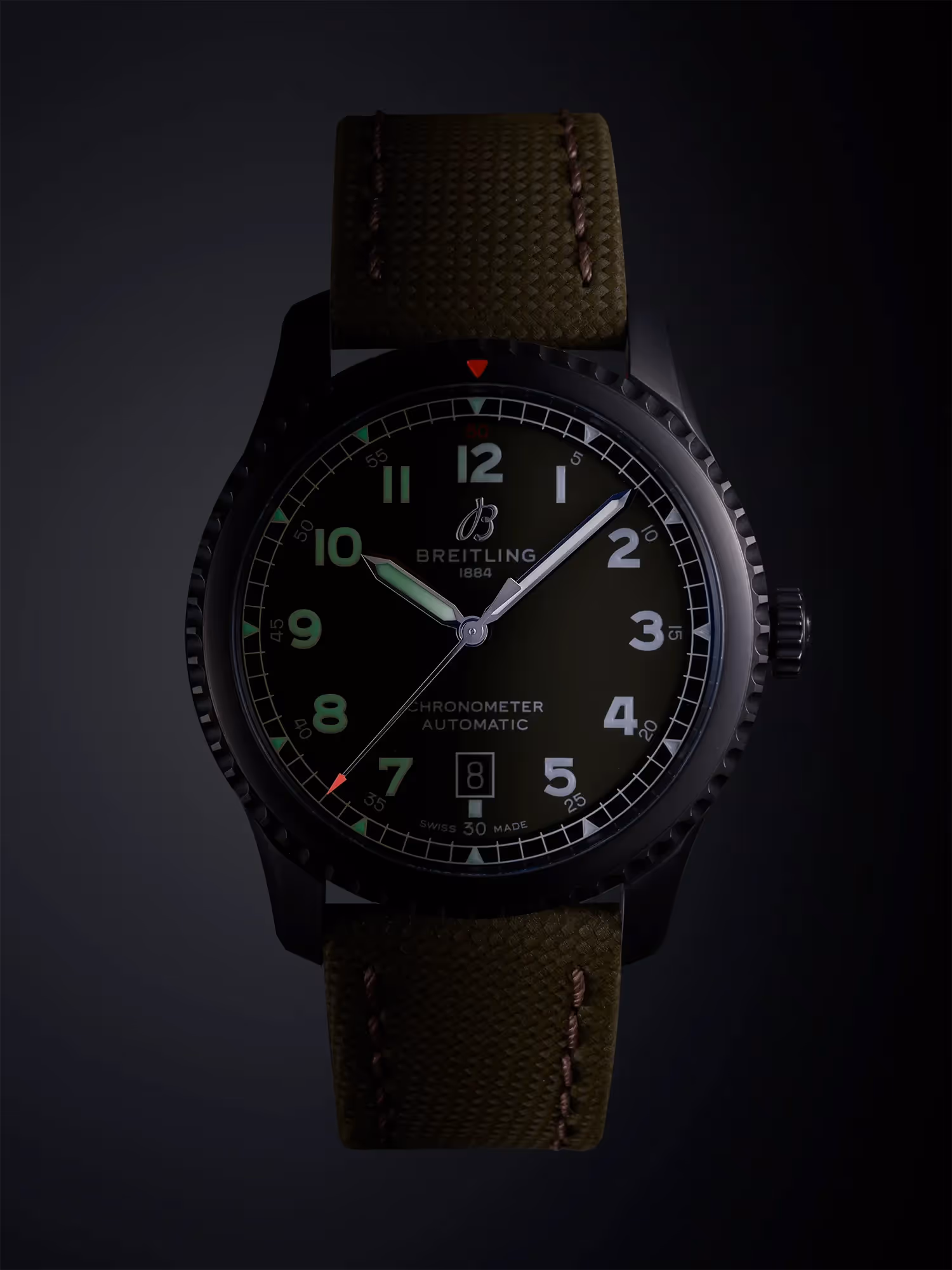 photo de la montre navitimer de breitling par philippe hahn photographe de montres suisse