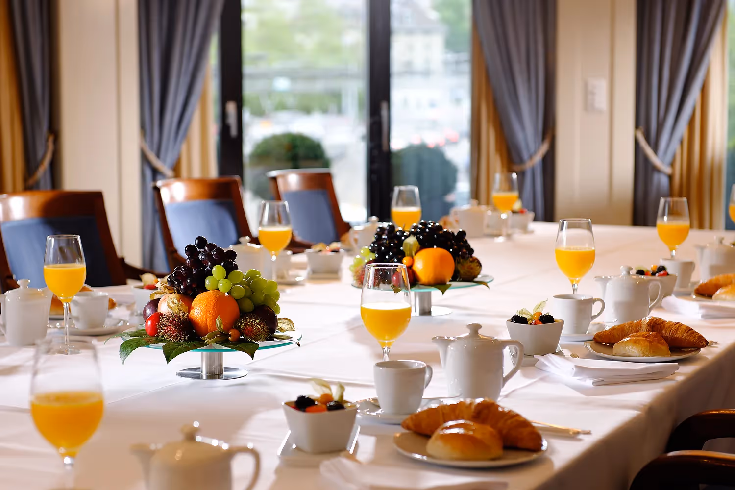 photo du petit déjeuner séminaire à l'hotel Schweizerhof de Zürich en Suisse