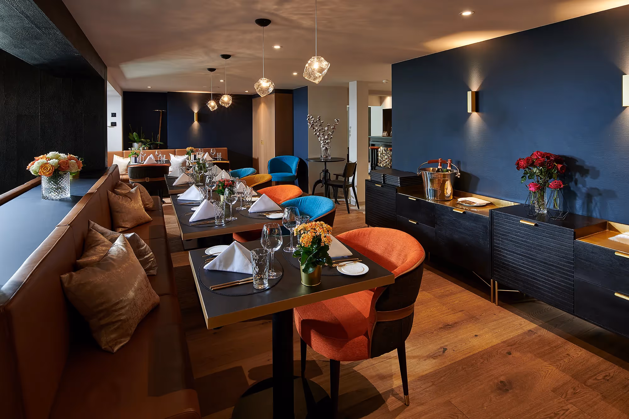 photographie du restaurant de l'hôtel glacier de grindelwald
