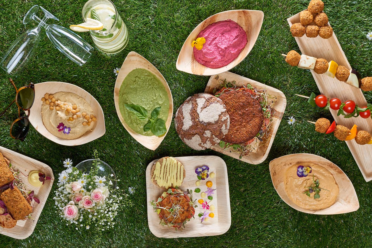 composition culinaire de plats végétariens