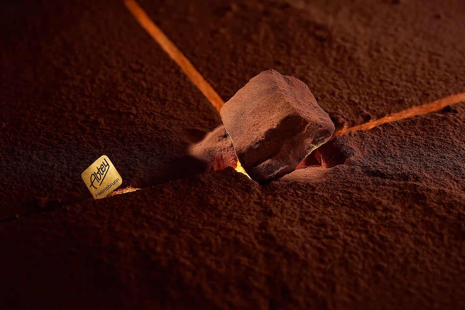 Image de truffe au chocolat pour le chocolatier Abtey à Heimsbrunn en Alsace