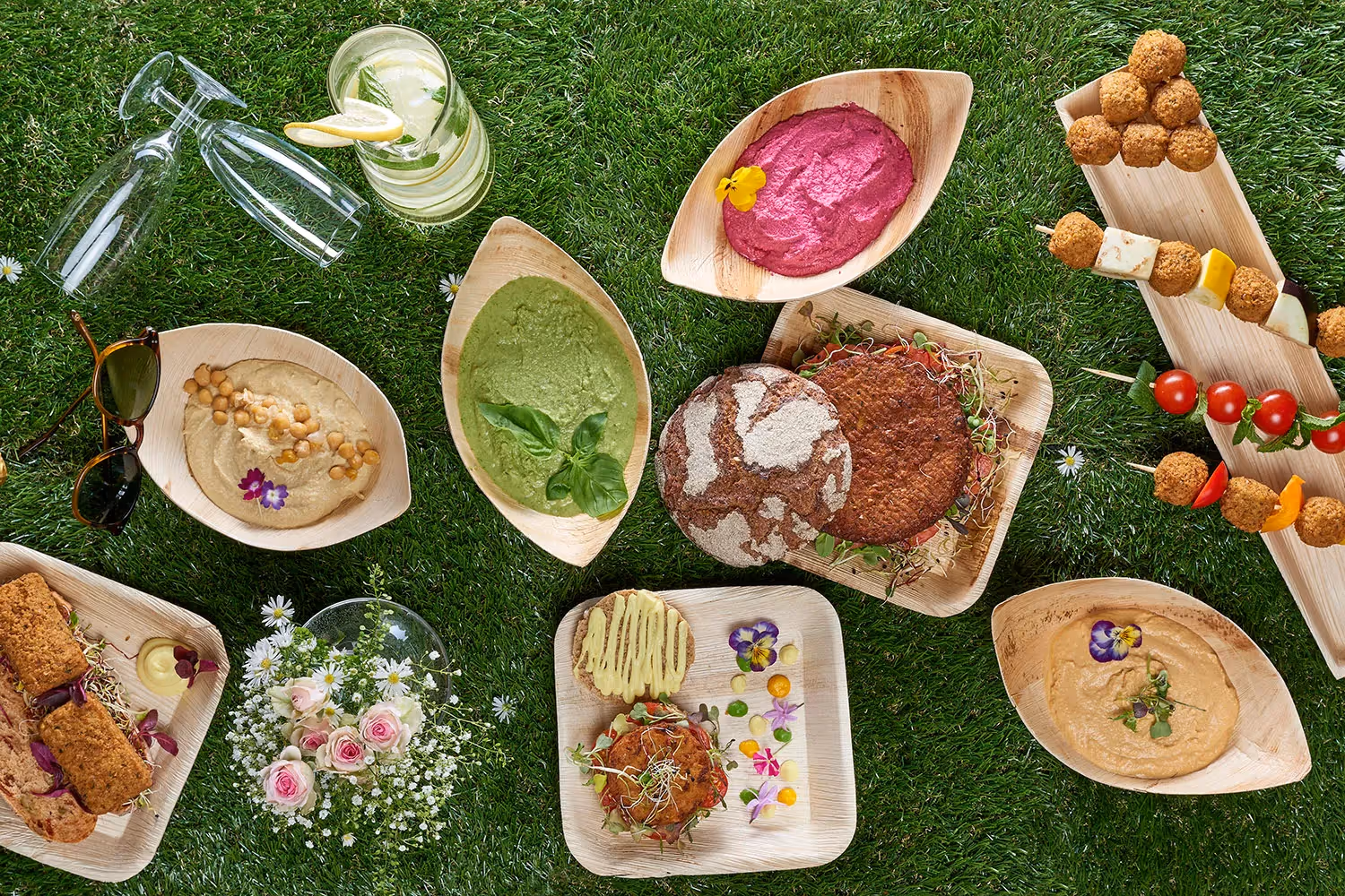 Image d'ambiance de produits végétarien à base de pois chiche pour Vegetarian Quality en Suisse