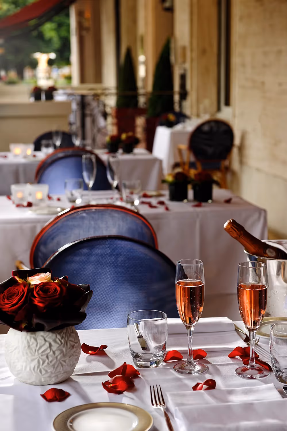 Terrasse de l'hôtel Richemond à Genève