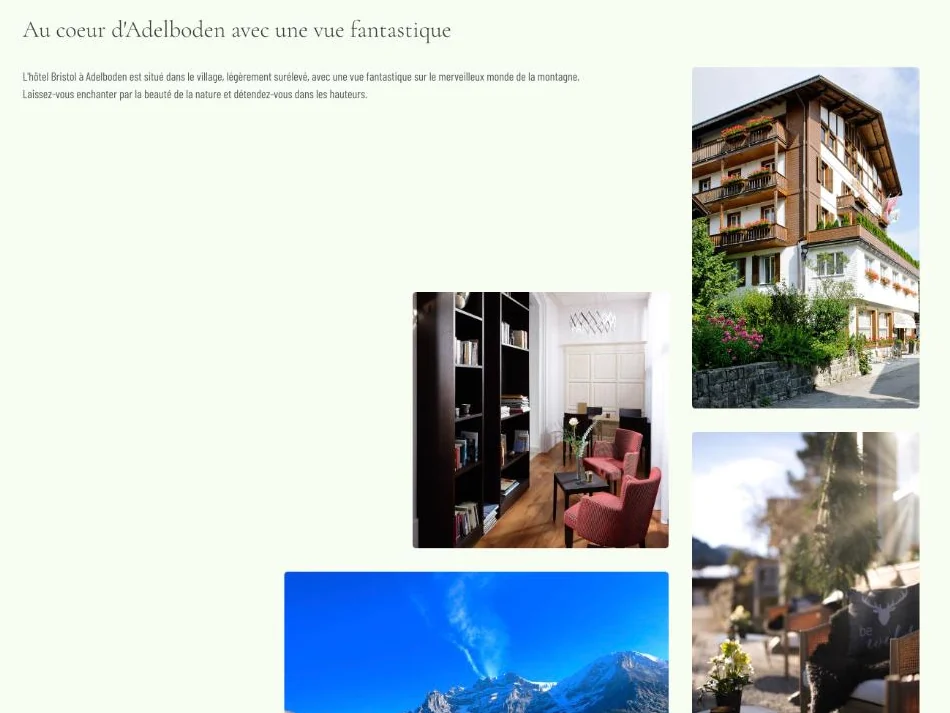 Site web de l’Hôtel Bristol conçu par GRAPHYT – écran 2