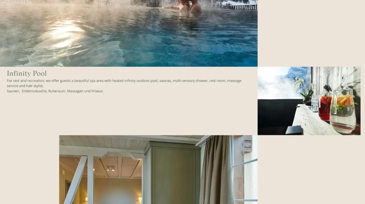 Site web de l’Hotel Spinne conçu par GRAPHYT – écran 4