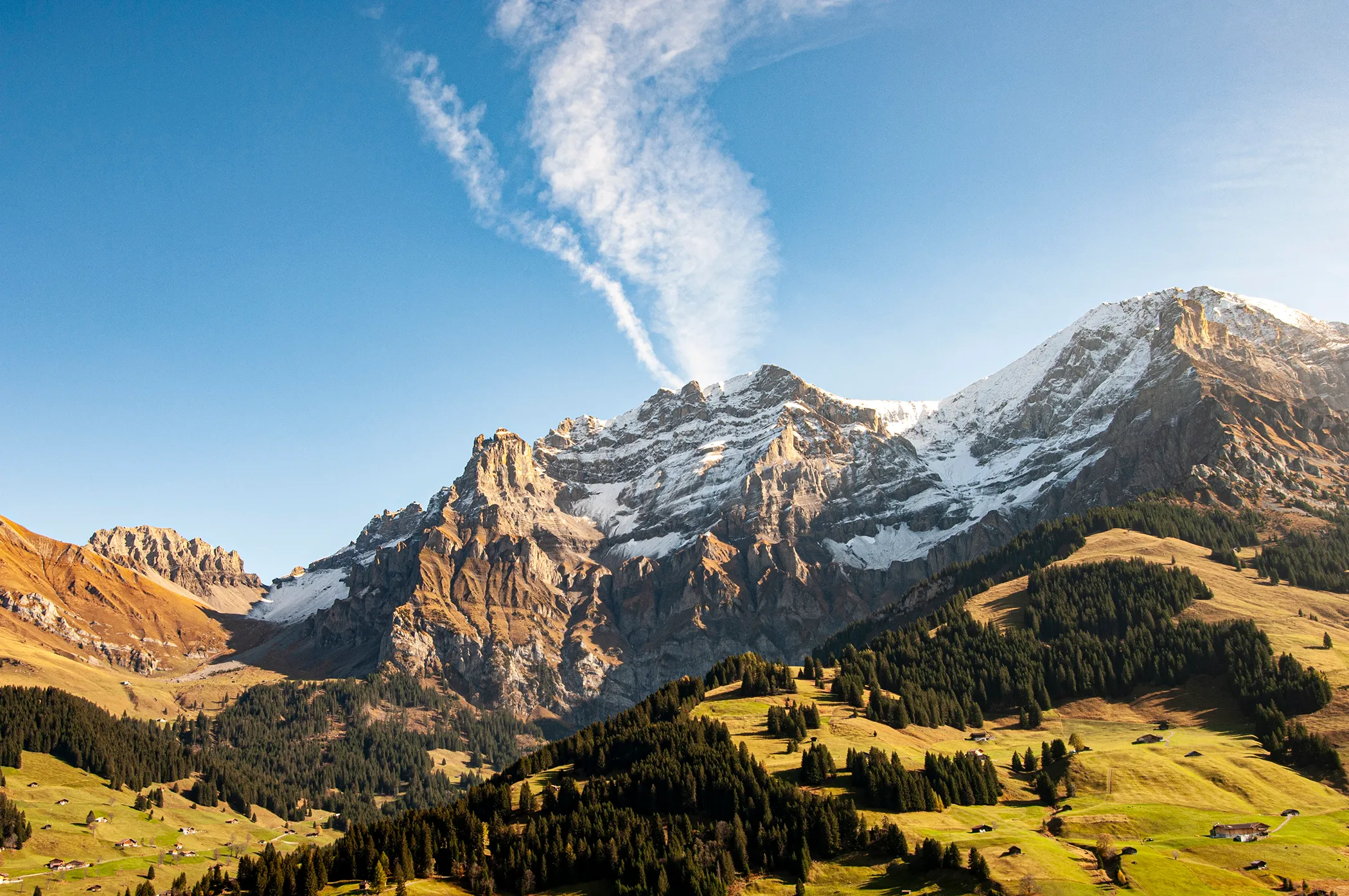 Vue sur les montagnes d’Adelboden depuis l’Hôtel Bristol – photographie GRAPHYT