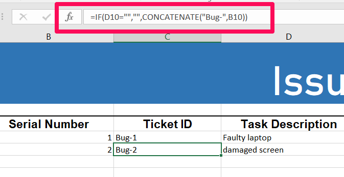 Ticketing system ticket ID