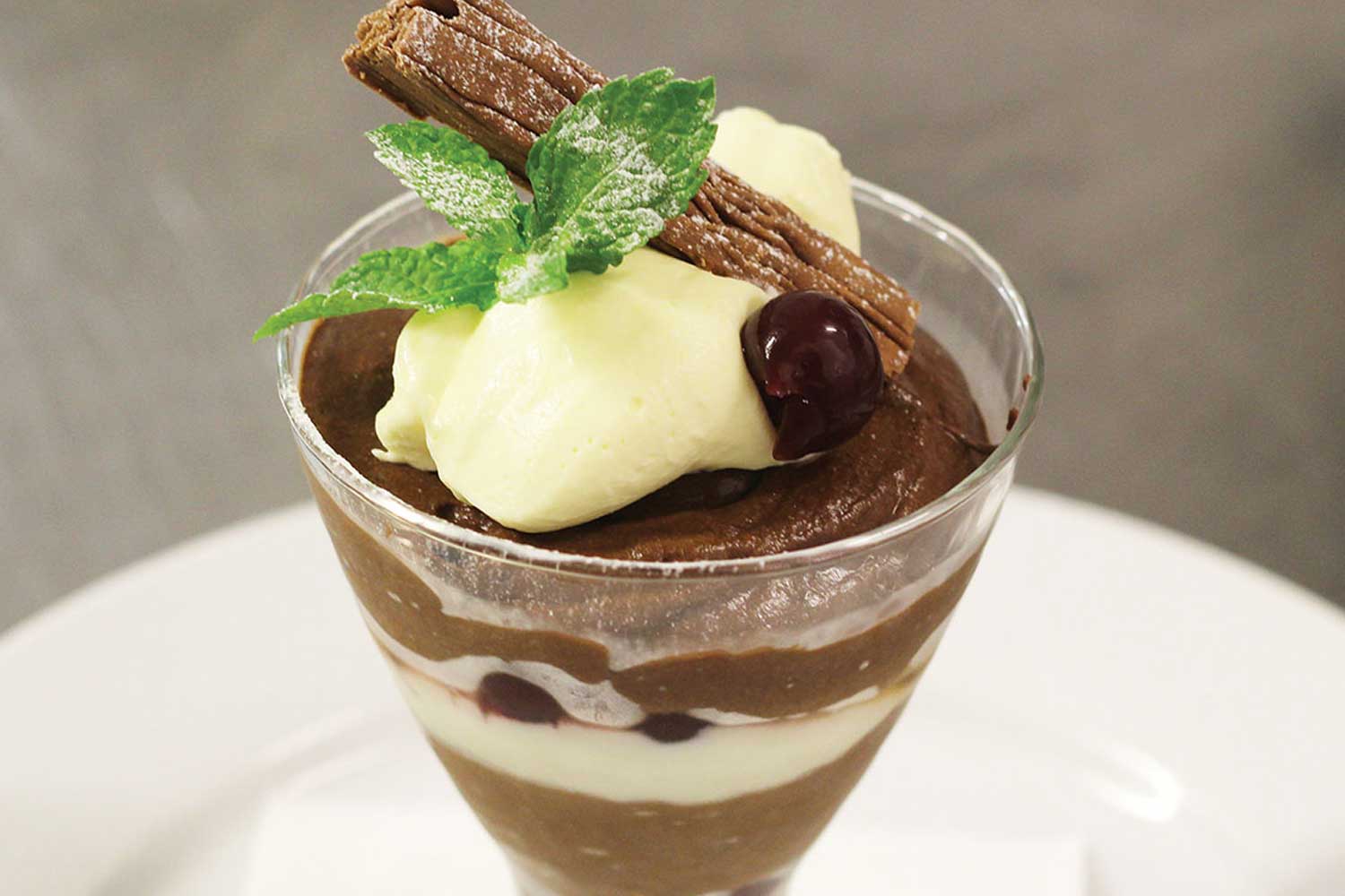 Lush and rich Black Forest trifle