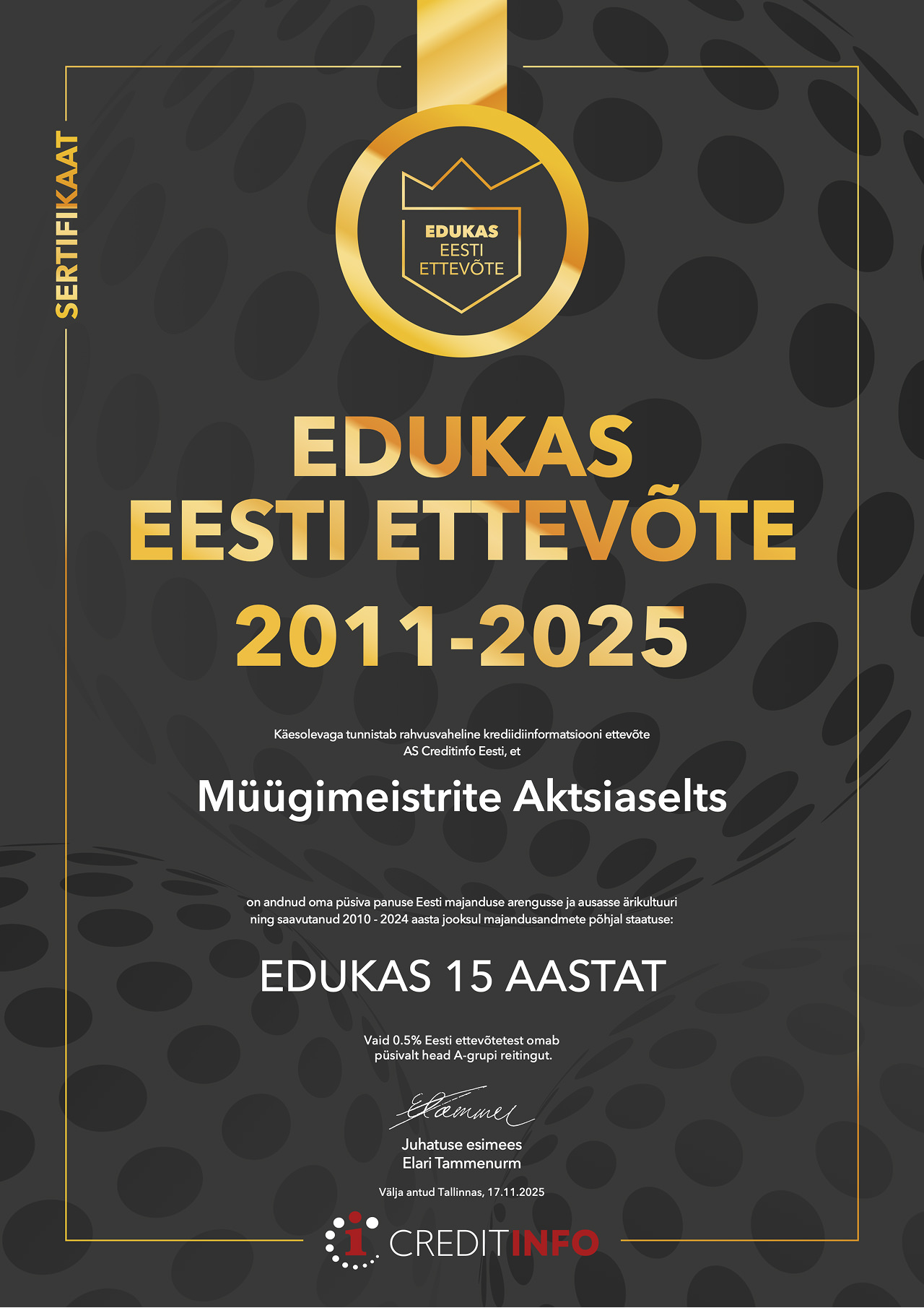 Edukas Eesti Ettevõte 2011 - 2025