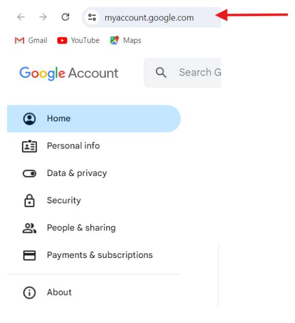 Google My Account