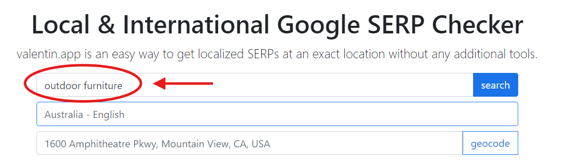 local & international google SERP checker