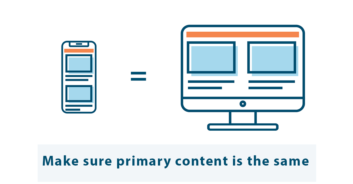white color background with a mobile phone on the left equal to desktop on the right - Mobile First Content| DEANLONG.IO