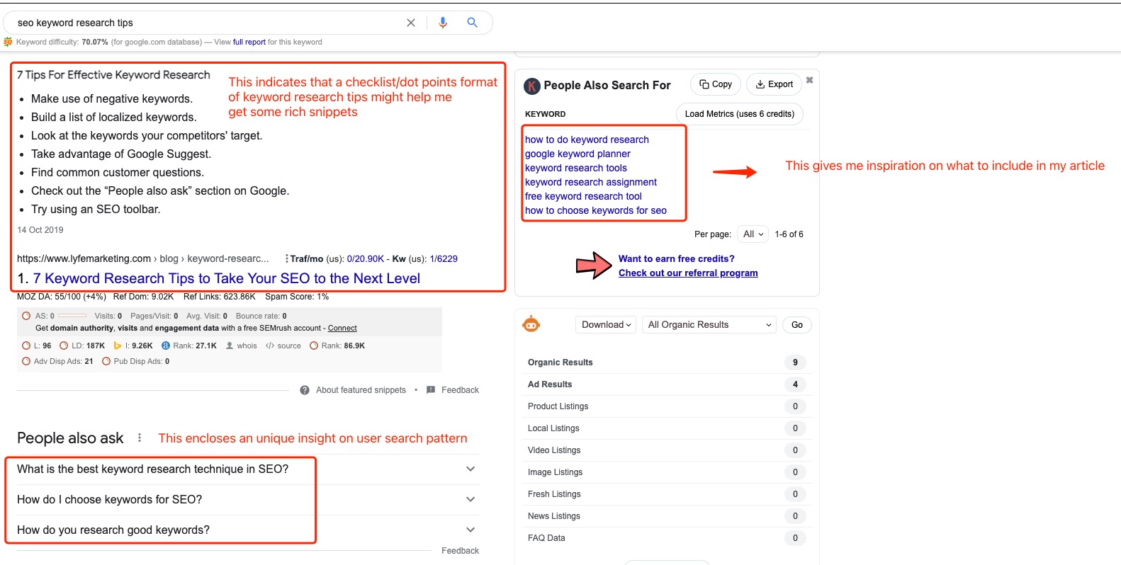 Use Google to find content ideas, ranking insights & keyword inspiration