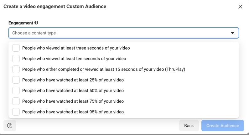 Facebook Video Engagement Options
