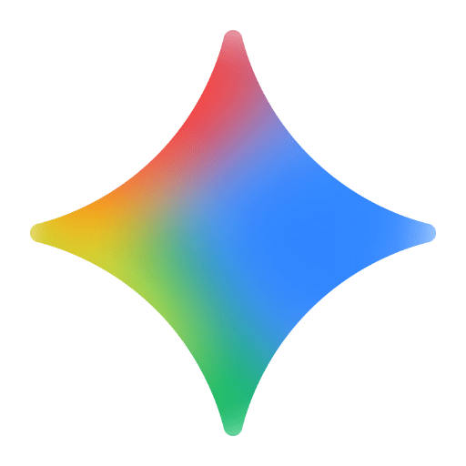 Google gemini logo in rainbow colour