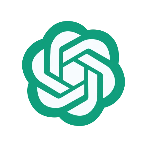 chatgpt logo coloured in green