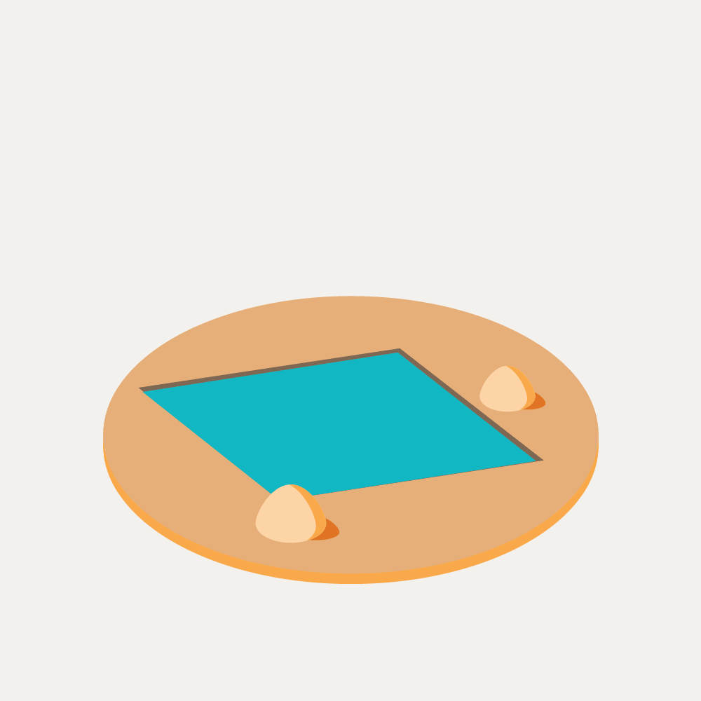 Animation of a sandcastle with a flag by Sasha Hardway