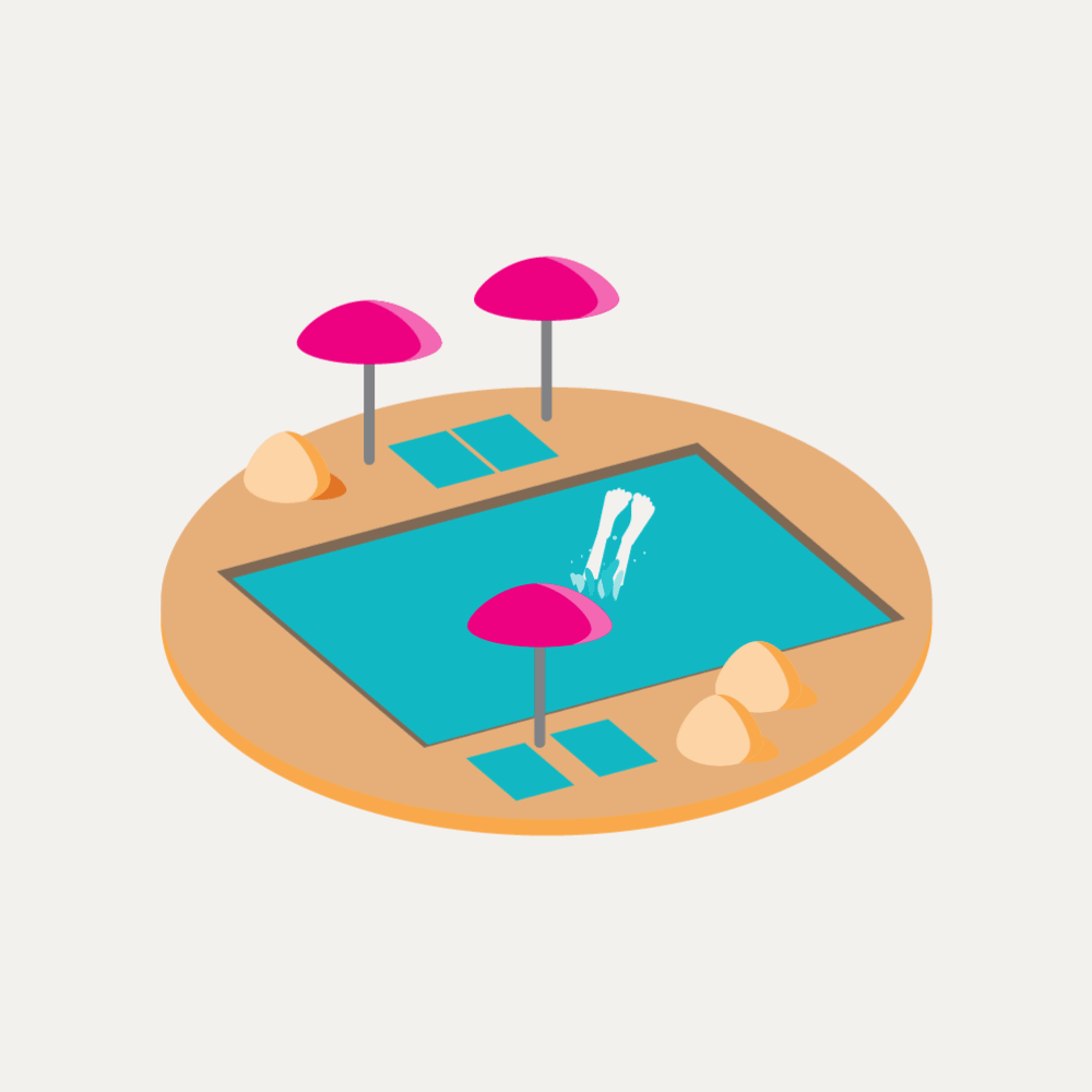 Animation of a splash into a pool by Sasha Hardway
