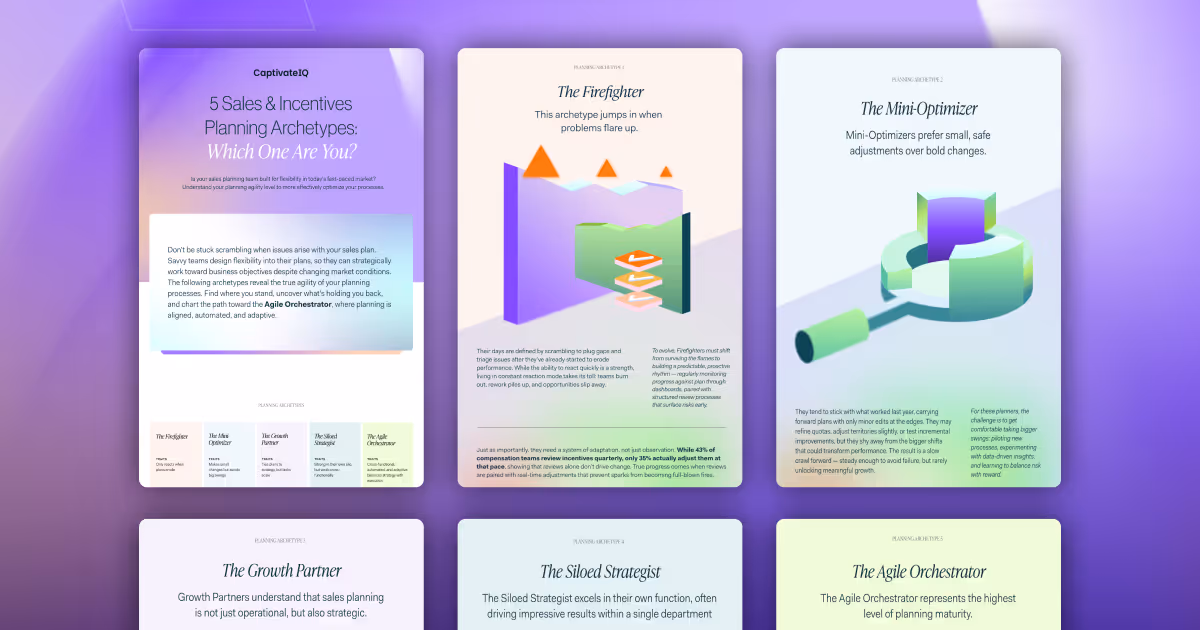 5 Sales & Incentives Planning Archetypes: Which One Are You?