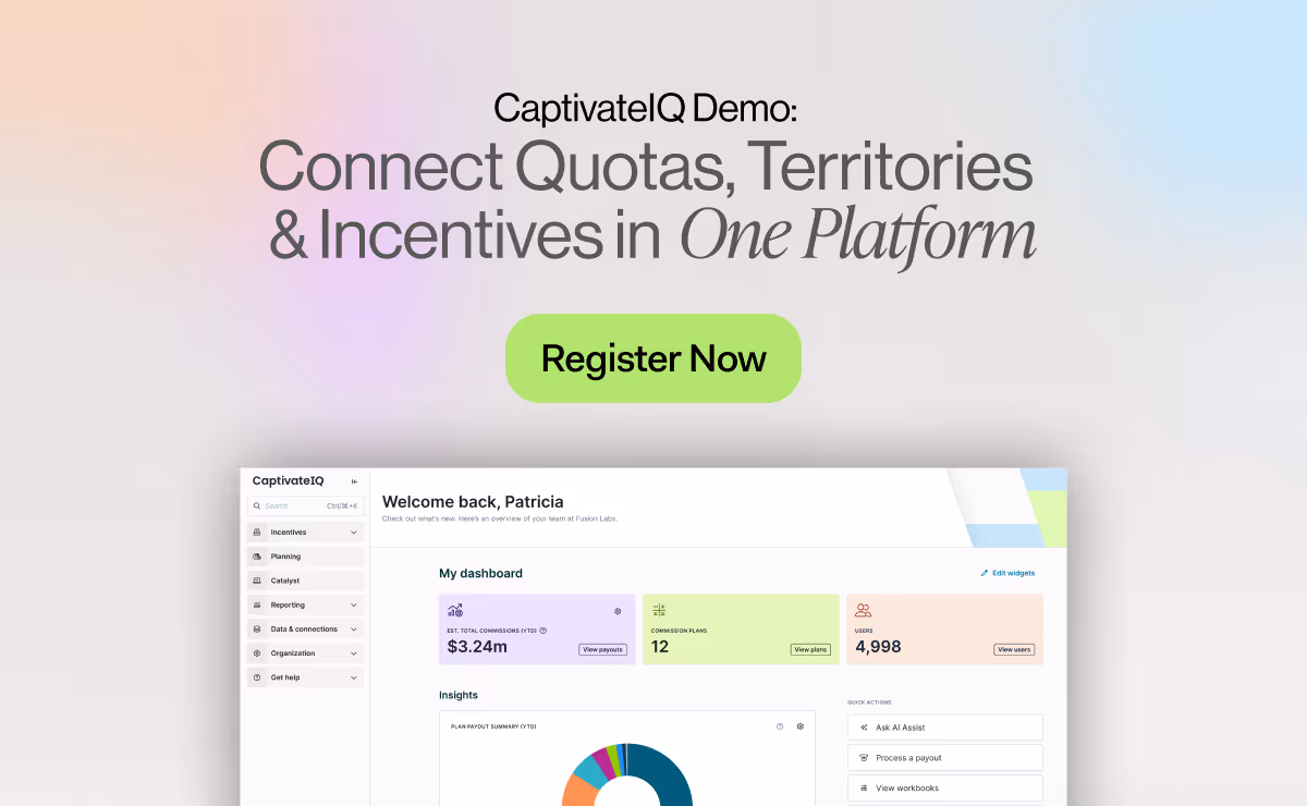 CaptivateIQ Demo: Connect Quotas, Territories & Incentives in One Platform