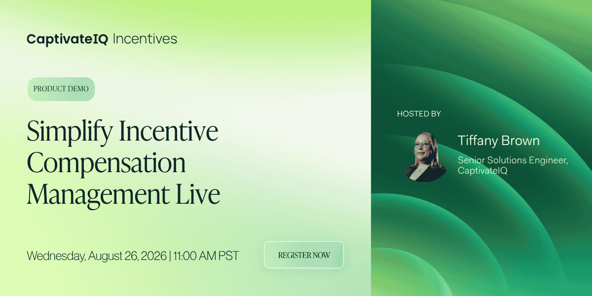 CaptivateIQ Demo: Simplify Incentive Compensation Management