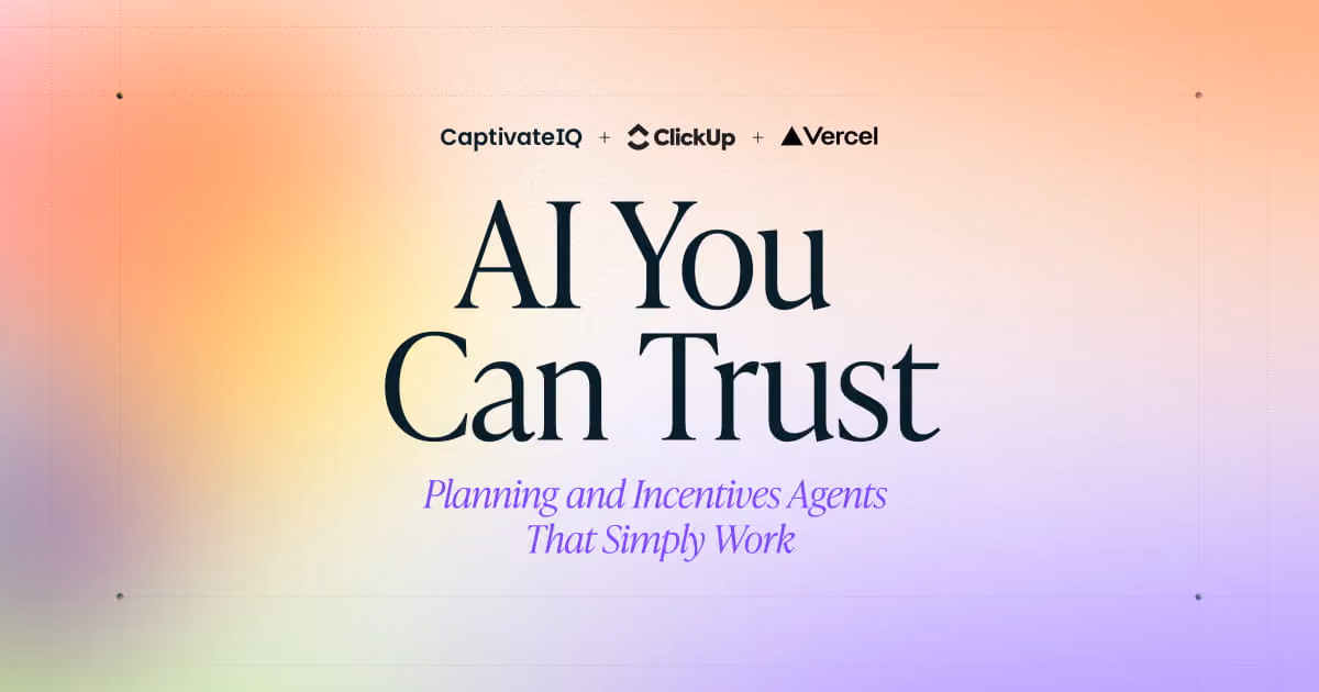 AI You Can Trust: Planning and Incentives Agents That Simply Work 