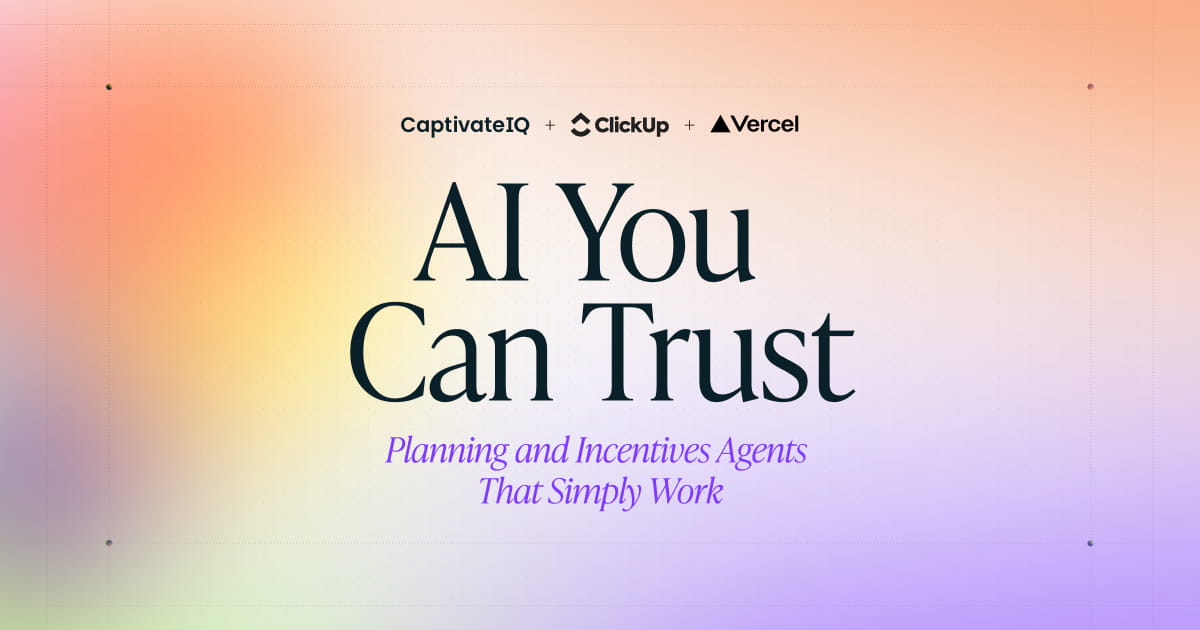 AI You Can Trust: Planning and Incentives Agents That Simply Work 