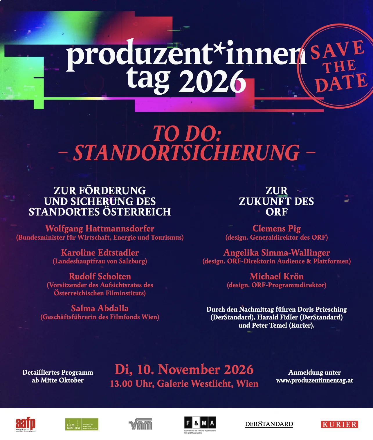 Produzentinnentag - 10. November 2026 - Galerie Westlicht, Wien
