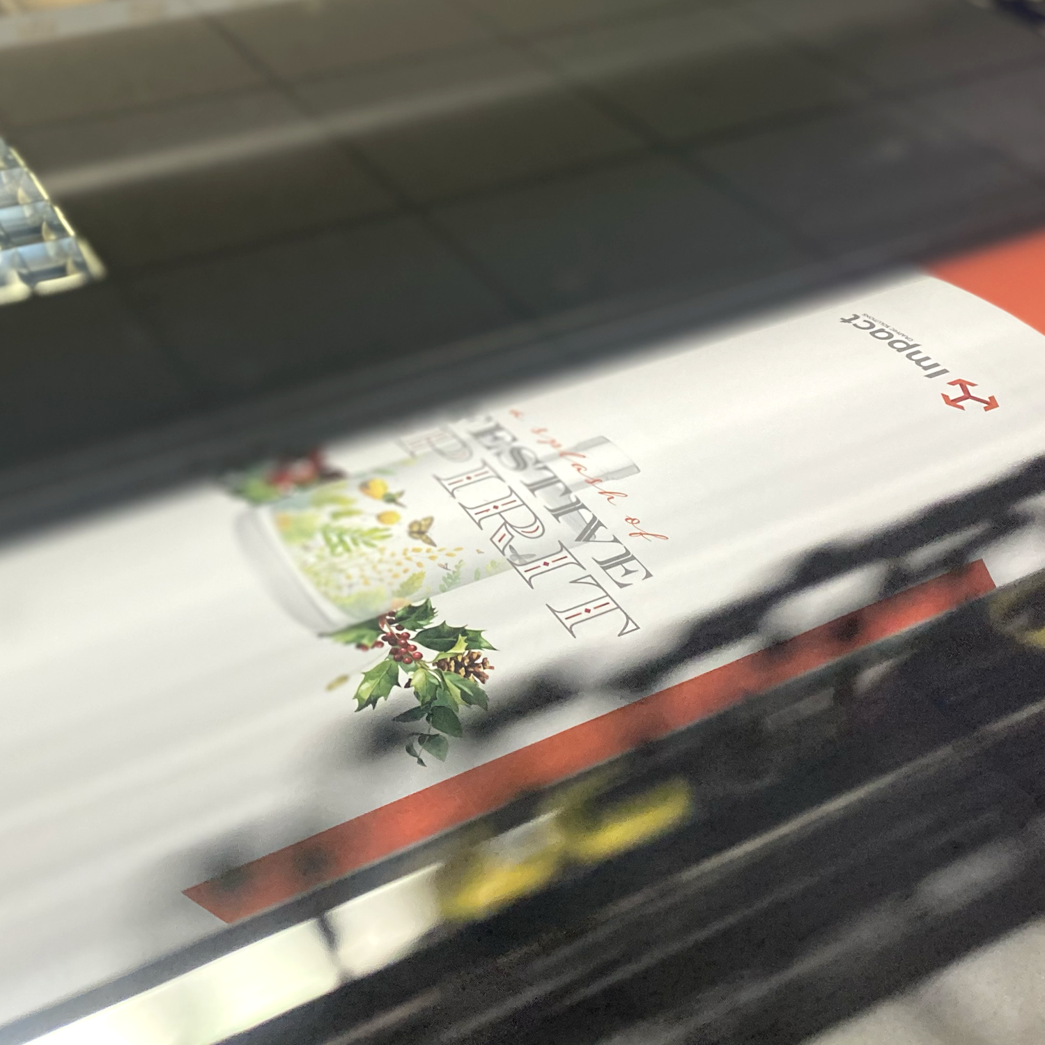ImaGINation gin packaging being printed on the Canon Colorado press.