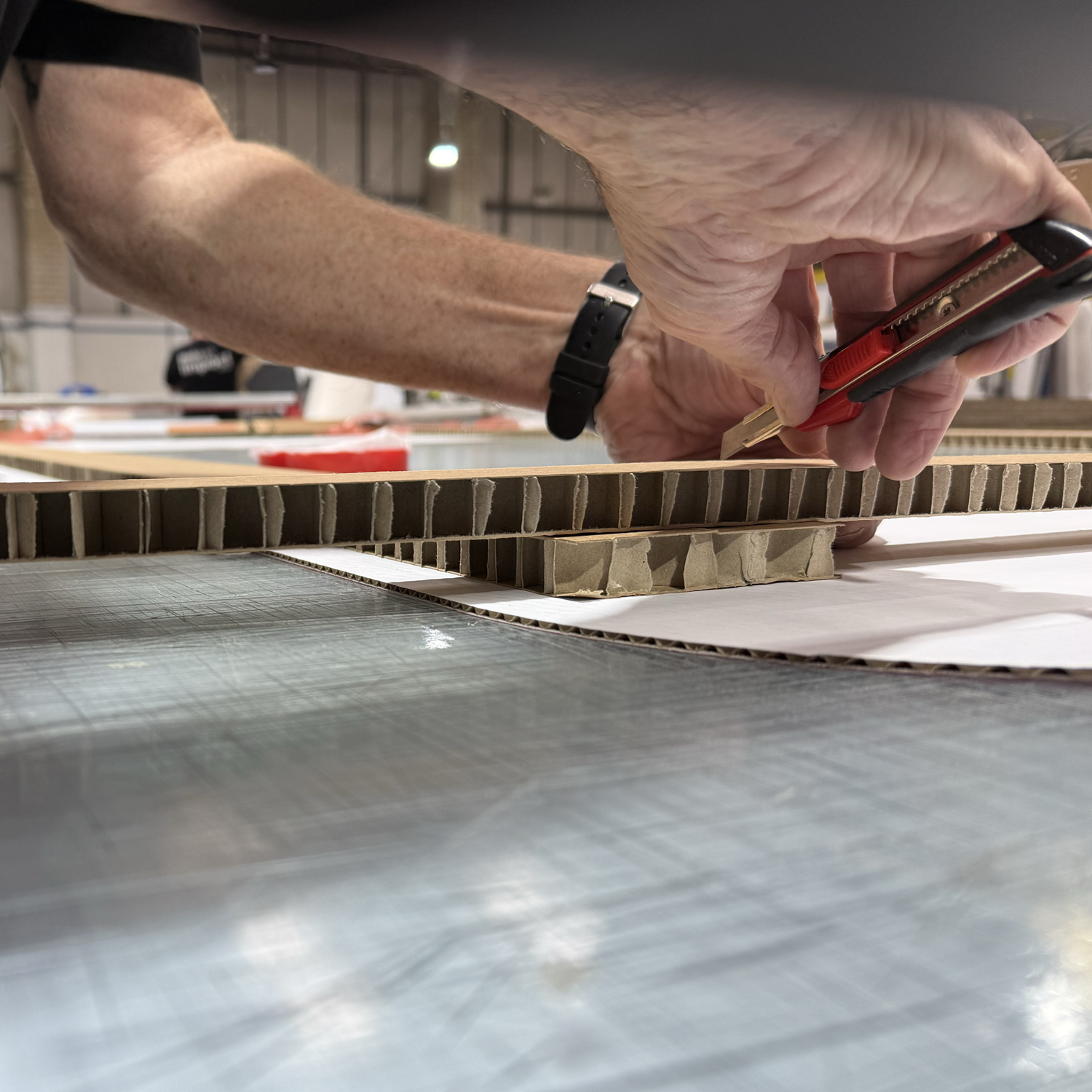 Hand cutting falcon board