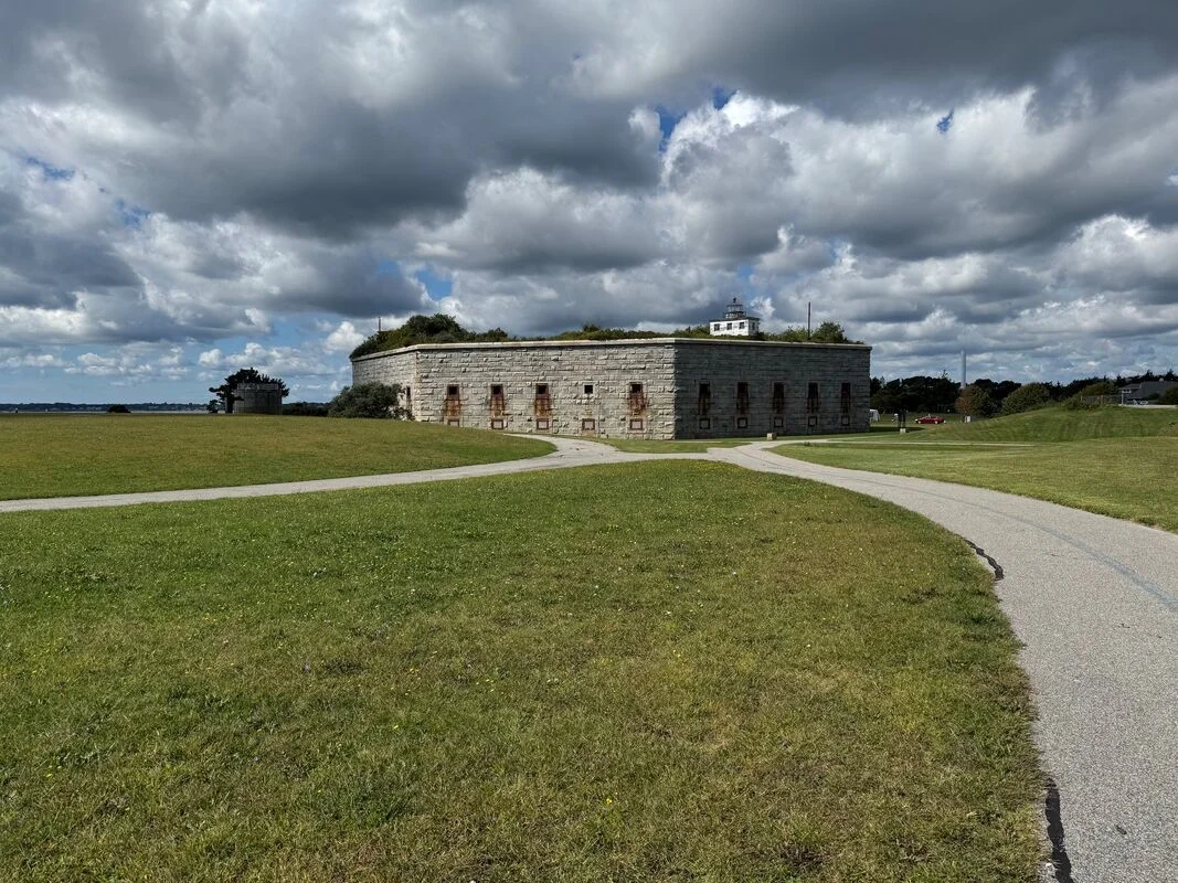 Fort Taber Park overlooking Buzzards Bay in New Bedford, MA