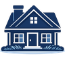 Blue Home icon for Conventional Loans.