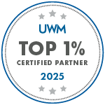 UWM 2025 Top 1% Certified Partner award icon