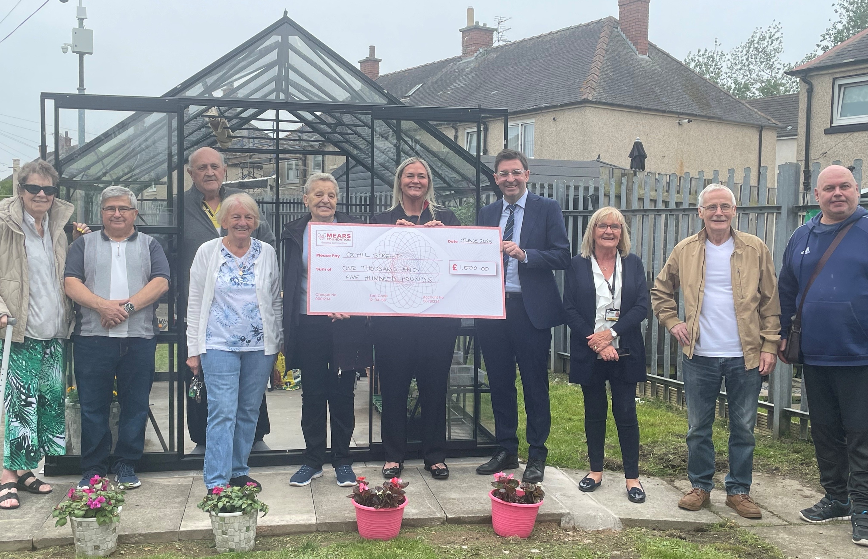 With support from The Mears Foundation, residents at Ochil House were able to install a new greenhouse, creating a shared space that encourages wellbeing, social connection, and outdoor activity. The grant funded the purchase of the greenhouse, while Mears staff and subcontractors contributed 54 hours of volunteer time to prepare the area, clearing weeds, power washing surfaces, and assembling the structure. Materials were also kindly donated by Huws Gray and Greenerleaf. This collaborative effort has transformed an underused space into a focal point for residents, offering a sense of ownership and the joy of growing their own plants. The project has strengthened community spirit within the complex and will continue to bring lasting benefits for years to come.