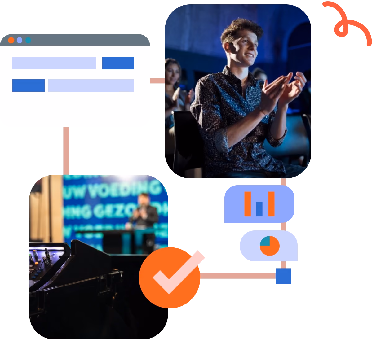 Rappresentazione di relazioni e connessioni durante l'organizzazione di un evento