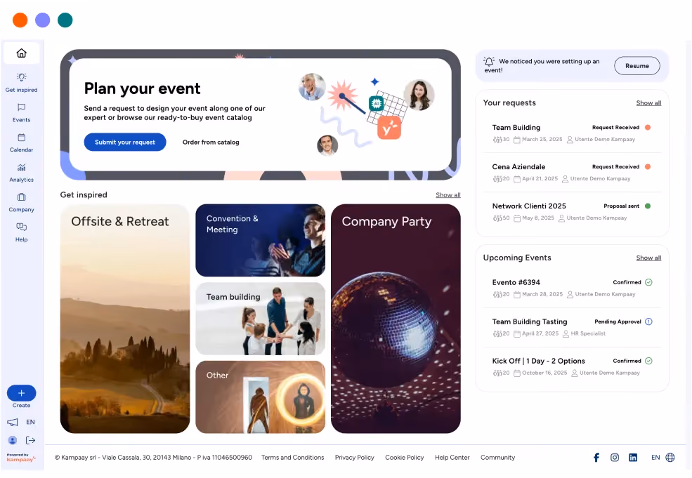 Events Platform Dashboard