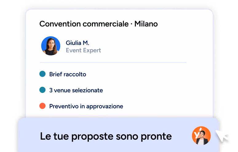 Anteprima: stato di un evento seguito da un Event Expert Kampaay